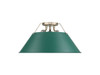 Orwell 3-Light Flush Mount in Aged Brass with Pine Green (3306-3FM AB-GN)