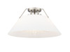 Orwell 3-Light Flush Mount in Pewter with Opal Glass (3306-3FM PW-OP)