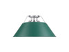 Orwell 3-Light Flush Mount in Chrome with Pine Green (3306-3FM CH-GN)