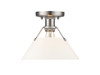 Orwell 1-Light Flush Mount in Pewter with Opal Glass (3306-FM PW-OP)