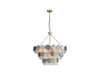 Cascada 3 Tier - 11 Light Pendant in Aegean Silver with Smoke Plated Glass Shade (6007-27 AGS-SPG)