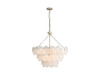 Cascada 3 Tier - 11 Light Pendant in Aegean Silver with Cirrus Cloud Glass Shade (6007-27 AGS-CCG)