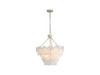 Cascada 3 Tier - 8 Light Pendant in Aegean Silver with Cirrus Cloud Glass Shade (6007-20 AGS-CCG)