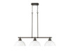 Calypso 5 Light Pendant in Matte Black with Matte Black Shade (3602-3LP RBZ-WHT)