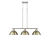 Duncan Small Pendant with Rod in Chrome with Clear Glass (3602-3LP PW-AB)
