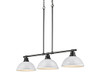 Duncan Small Pendant with Chain in Pewter with Clear Glass (3602-3LP BLK-WH)
