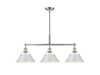 Orwell 3-Light Linear Pendant in Pewter with Dusky Blue (3306-LP PW-DB)