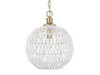 Florence BCB Medium Pendant in Brushed Champagne Bronze with Bleached White Raphia Rope Shade (6933-M BCB-WR)