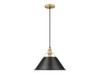 Orwell 14" Wide Large Pendant in Brushed Champagne Bronze with Matte Black (3306-L BCB-BLK)