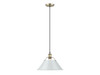 Orwell 14" Wide Large Pendant in Aged Brass with Dusky Blue (3306-L AB-DB)
