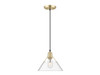 Orwell 10" Wide Medium Pendant in Brushed Champagne Bronze with Clear Glass (3306-M BCB-CLR)