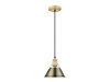 Orwell 7.5" Wide Small Pendant in Brushed Champagne Bronze with Aged Brass (3306-S BCB-AB)