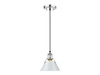 Orwell 7.5" Wide Small Pendant in Chrome with Dusky Blue (3306-S CH-DB)