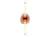 Colorella LED 39" Wall Sconce in Rose Gold with Pink Seeded Shade (3882-39 RG PI-OR)