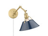 Orwell Articulating Wall Sconce in Brushed Champagne Bronze with Matte Navy (3306-A1W BCB-NVY)