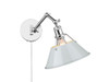 Orwell Articulating Wall Sconce in Chrome with Dusky Blue (3306-A1W CH-DB)