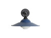 Croma 15" Wall Sconce - Outdoor in Matte Black with Matte Blue Shade and Warm Blanc Glass (5096-OWL15 BLK-MBL-WB)