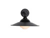 Croma 15" Wall Sconce - Outdoor in Matte Black with Matte Black Shade and Seeded Bubble Glass (5096-OWL15 BLK-BLK-SB)