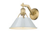 Orwell 1-Light Wall Sconce in Brushed Champagne Bronze with Dusky Blue (3306-1W BCB-DB)