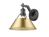Orwell 1-Light Wall Sconce in Matte Black with Brushed Champagne Bronze (3306-1W BLK-BCB)