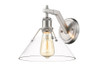 Orwell 1-Light Wall Sconce in Pewter with Clear Glass (3306-1W PW-CLR)