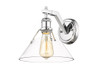 Orwell 1-Light Wall Sconce in Chrome with Clear Glass (3306-1W CH-CLR)