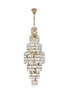 Elegant Furniture and Lighting Adaline 24 Inch Chandelier In Satin Gold (1050SR24SG)