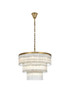 Elegant Furniture and Lighting Harlow 32 Inch Chandelier In Satin Gold (1070G32SG)