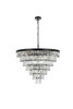 Josephine 32 Inch Round Chandelier In Black (1060D32BK)