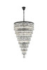 Josephine 41 Inch Rectangular Chandelier In Black (1060SR41BK)