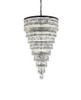 Josephine 41 Inch Rectangular Chandelier In Black (1060SR41BK)