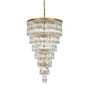Josephine 32 Inch Rectangular Chandelier In Satin Gold (1060SR32SG)