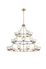 Cadence 48 Inch Three-Tier Chandelier In Satin Gold (5100L348SG)