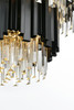 Elegant Furniture and Lighting Willow 24 Inch Chandelier In Black (3400G24BK)