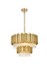 Willow 24 Inch Chandelier In Satin Gold (3400G24SG)