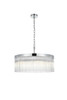 Elegant Furniture and Lighting Harlow 24 Inch Chandelier In Chrome (1070D24C)