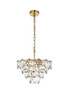 Elegant Furniture and Lighting Adaline 16 Inch Chandelier In Satin Gold (1050D16SG)