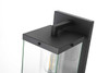 Elegant Furniture and Lighting Keaton 8 Inch Outdoor Wall Sconce In Black (OD409W21BK)