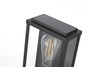 Elegant Furniture and Lighting Santos 6 Inch Outdoor Wall Sconce In Black (OD412W10BK)