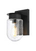 Elegant Furniture and Lighting Rafael 5 Inch Outdoor Wall Sconce In Black (OD414W8BK)