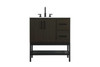 32 Inch Single Bathroom Vanity In Mocha Brown (VF60732MMB)