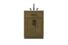 Elegant Furniture and Lighting Alden 24 Inch Single Bathroom Vanity In Chestnut Brown (VF29724MCB)