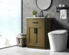 Elegant Furniture and Lighting Alden 24 Inch Single Bathroom Vanity In Chestnut Brown (VF29724MCB)