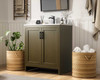 Elegant Furniture and Lighting Finnley 30 Inch Single Bathroom Vanity In Chestnut Brown (VF25130MCB)