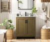 Elegant Furniture and Lighting Finnley 30 Inch Single Bathroom Vanity In Chestnut Brown (VF25130MCB)