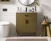 Elegant Furniture and Lighting Chandler 30 Inch Single Bathroom Vanity In Chestnut Brown (VF25030MCB)