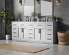 Alden 84 Inch Double Bathroom Vanity In Grey (VF29784DGR)