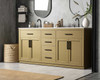 Elegant Furniture and Lighting Alden 72 Inch Double Bathroom Vanity In Honey Brown (VF29772DMHB)