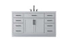 Alden 60 Inch Single Bathroom Vanity In Grey (VF29760GR)