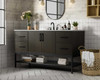 60 Inch Single Bathroom Vanity In Mocha Brown (VF60760MMB)